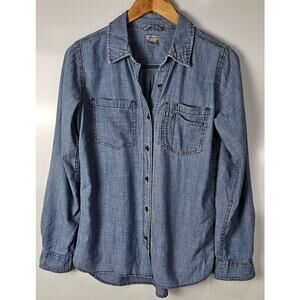 Cathart women's shirt size S blue cotton long sleeve button down